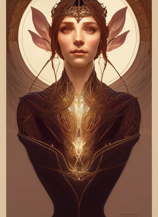 Image similar to symmetry!! portrait of elf, fantasy, intricate, highly detailed, dynamic lighting, digital art, digital painting, artstation, wlop, sharp focus, illustration, art by artgerm and greg rutkowski and alphonse mucha, 8 k