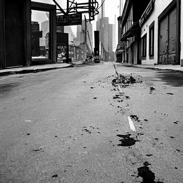 Prompt: photo of dirty street by william eggelston