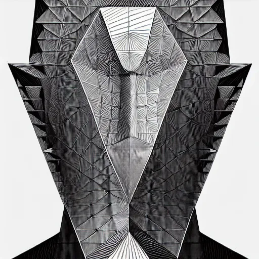 Prompt: white conceptual figurative post - morden monumental abstract portrait made by escher and piranesi, highly conceptual figurative art, intricate detailed illustration, illustration sharp geometrical detail, vector sharp graphic, controversial poster art, polish poster art