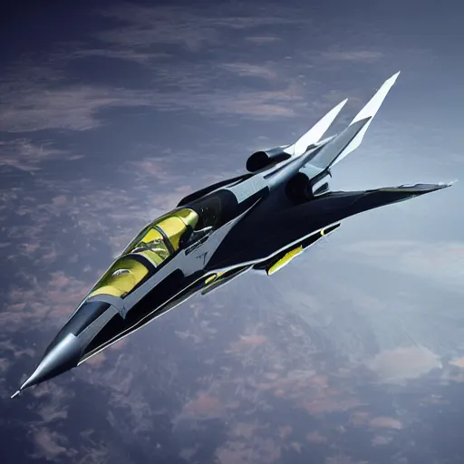 Image similar to photo of futuristic jet fighter