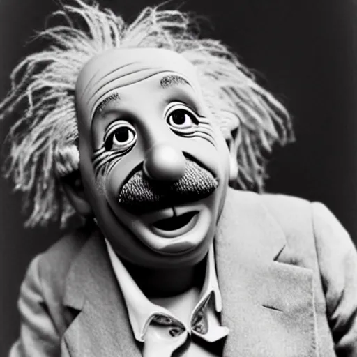 Image similar to Einstein as a Muppet.