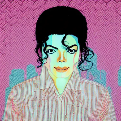 Image similar to a portrait of a michael jackson by inio asano, beeple and james jean, chiho aoshima color scheme