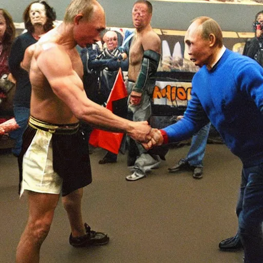 Prompt: mortal combat zalenskiy vs putin