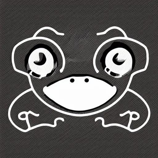 Prompt: a cute frog, digital art, iconic icon, 2 d vector logo, cartoon, t - shirt design