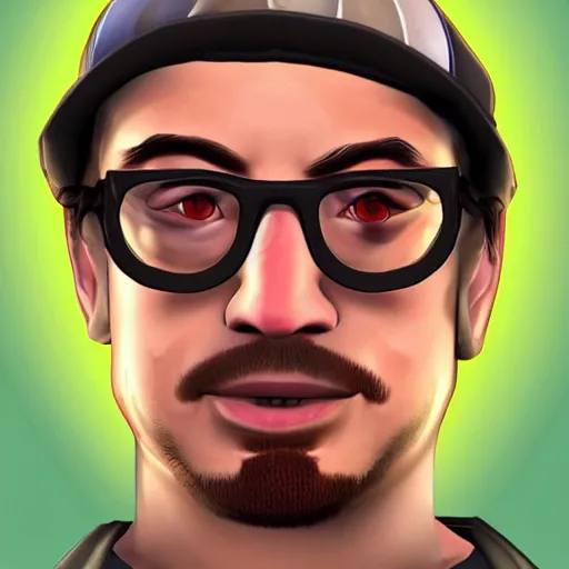 Image similar to sam hyde in team fortress 2, high quality, high detail