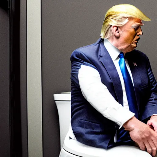 Prompt: donald trump farting in a toilet 4k