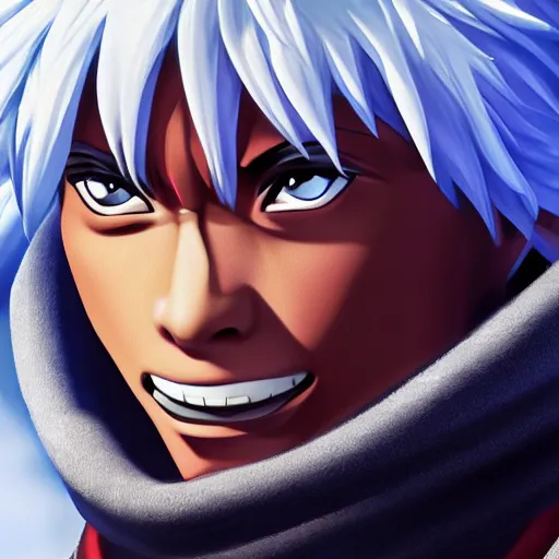 Image similar to Happy Tobirama, 4k, hyperrealistic, extreme details