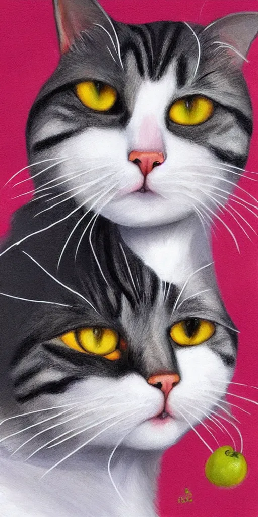 Prompt: smoothie the cat, hyper realistic portrait, cute