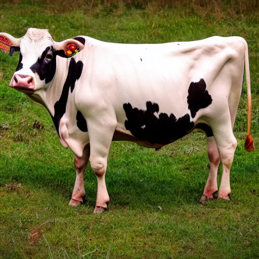 Image similar to A cow is crowling