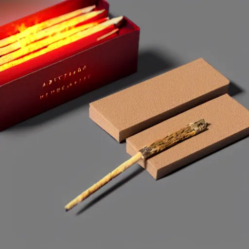 Prompt: aesthetic pack of matches!, realistic, 8 k, extremely detailed, cgi, trending on artstation, hyper - realistic render, 4 k hd wallpaper, premium prints available, octane render, award winning, by greg rutkowski