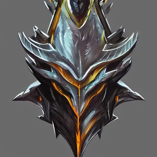 Prompt: concept art of celestial dragon shield weapon, blade design, fantasy blade, fantasy, behance, pinterest, deviantart, artstation, weapons concept art, design, rpg, weapon, detailed, digital art, incredible, digital painting