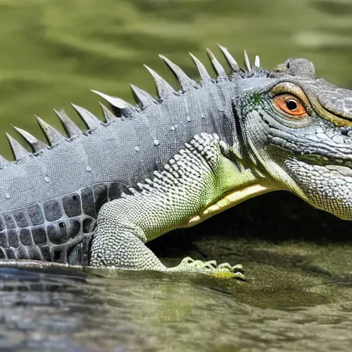 Image similar to iguana and crocodile hybrid animal