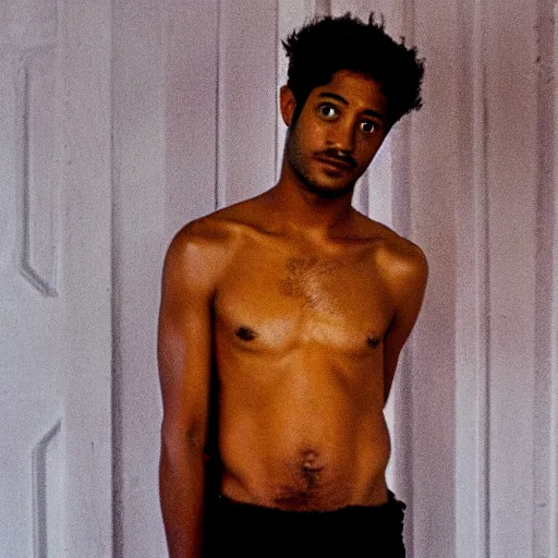 Image similar to alfred enoch photographed by nan goldin