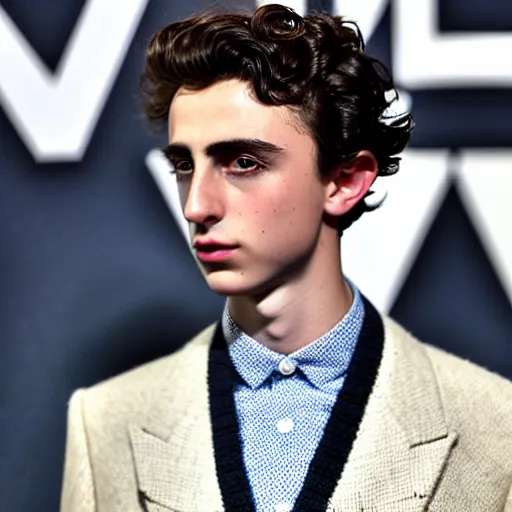 Image similar to timothee chalamet meets lady gaga, canon, highly realistic. high resolution. highly detailed 8 k. 4 k.