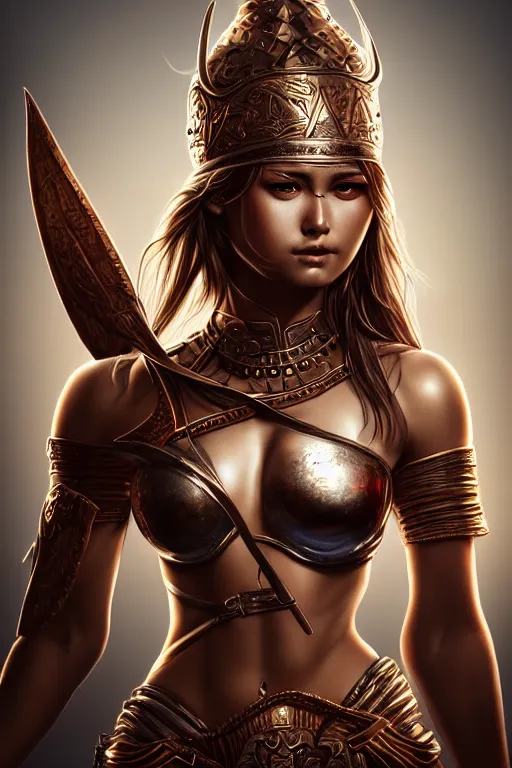 Image similar to warrior, highly detailed, 4 k, hdr, smooth, sharp focus, high resolution, award - winning photo, artgerm, photorealistic