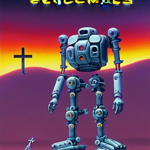 Prompt: occult mobile suit inscribed with satanic runes, demonic mechanical exoskeleton wearing magical hardsurface armour by simon stalenhag, frank gehry, rob gonsalves, carole feuerman, bandai box art