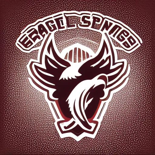 Prompt: sports logo detailed vector eagle