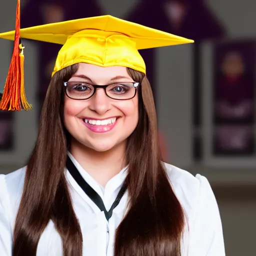 Image similar to Meg Griffin from Family Guy graduating college