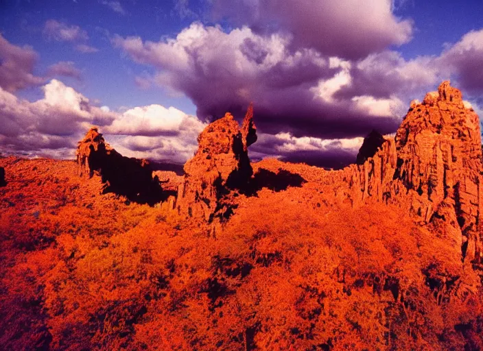 Image similar to photo of the beast with a million eyes, fujifilm velvia 5 0