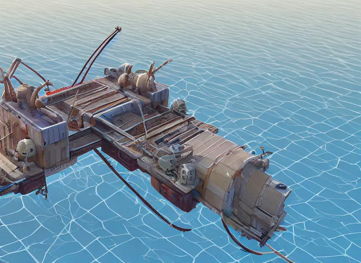 Image similar to hyper detailed prawn sloop isometric aerial dslr by beeple, wlop, unreal engine 5, lumen, nanite