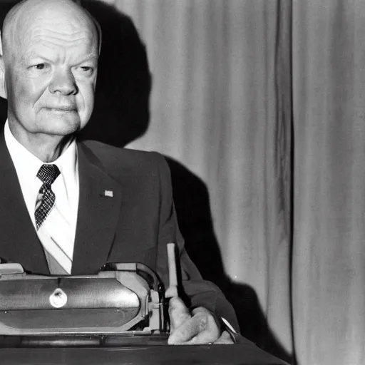 Image similar to president eisenhower aboarding a ufo