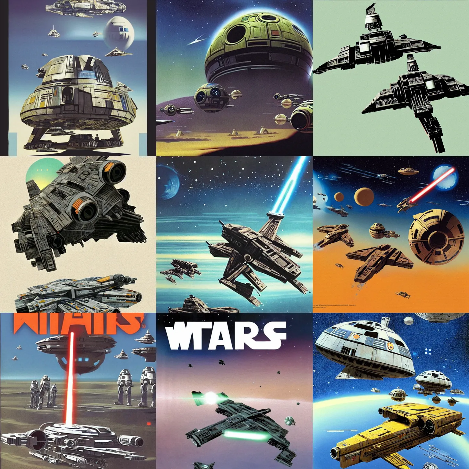 Prompt: star wars designed by chris foss