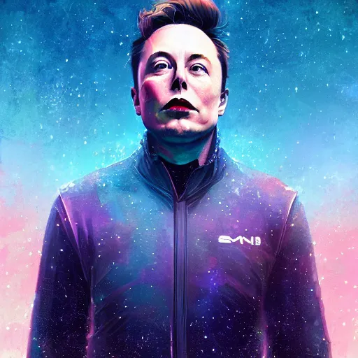 Prompt: Portrait of Elon Musk in a desolate space colony, by Anna Dittmann and Ilya Kuvshinov, Nikolay Makovsky, fantasy, high detail, elegant, digital painting, WLOP, natural light, vibrant, intricate, textured skin, highly detailed, artstation, sharp, focus, illustration, Nikolay Makovsky