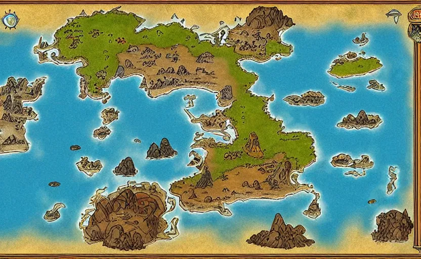 Image similar to fantasy world map,