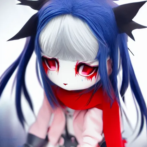 Prompt: cute fumo plush of the lord of the underworld hades herself, anime girl, vray