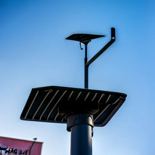 Image similar to truck above a street light pole