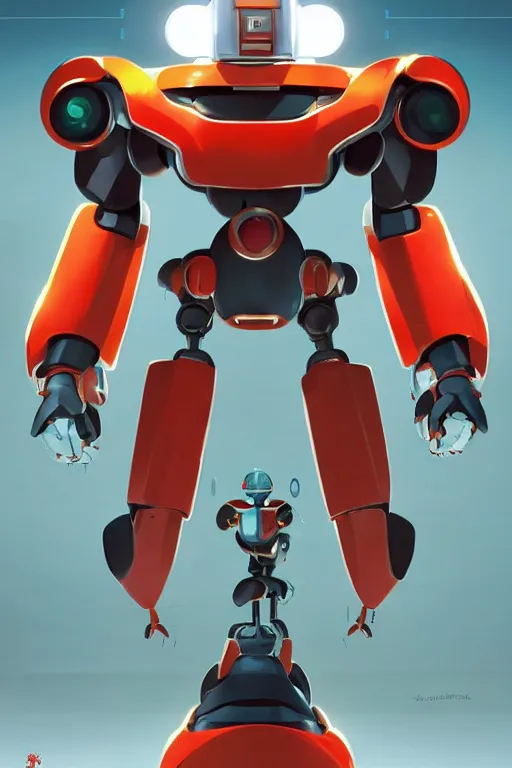 Image similar to metabots medabots medarotto medarot robot minimalist, behance hd by jesper ejsing, by rhads, makoto shinkai and lois van baarle, ilya kuvshinov, rossdraws global illumination