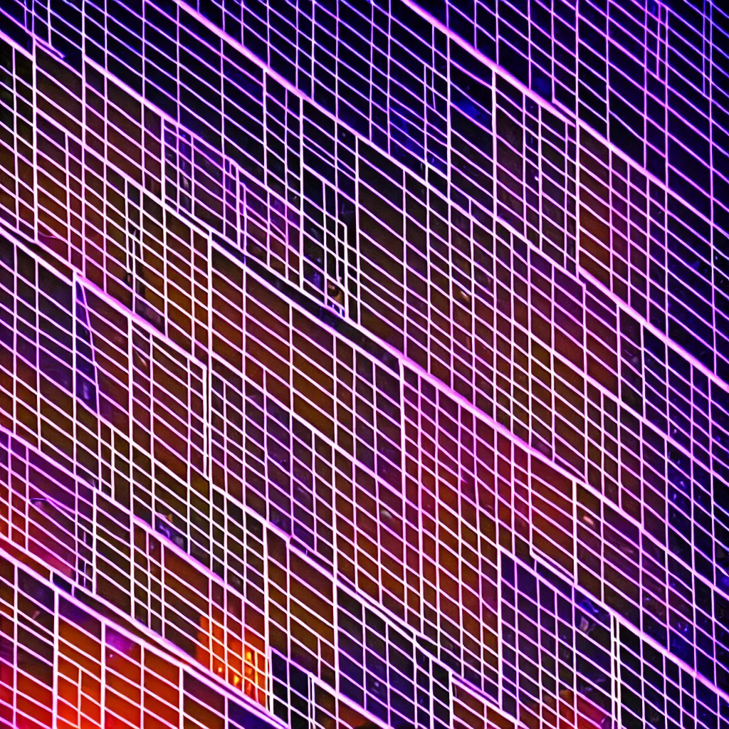 Image similar to photograph of intersecting windows of various colors at night, dream-like, trending on unsplash, volumetric lighting