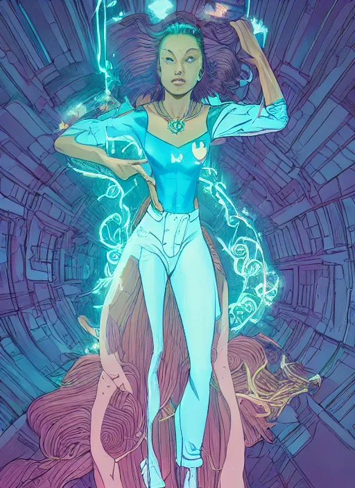 Prompt: portrait of marina nery, falling in love, glowing with heart aura. sharp focus, cinematic pose, cinematic lighting, unreal engine render. art by josan gonzales and moebius and deathburger.