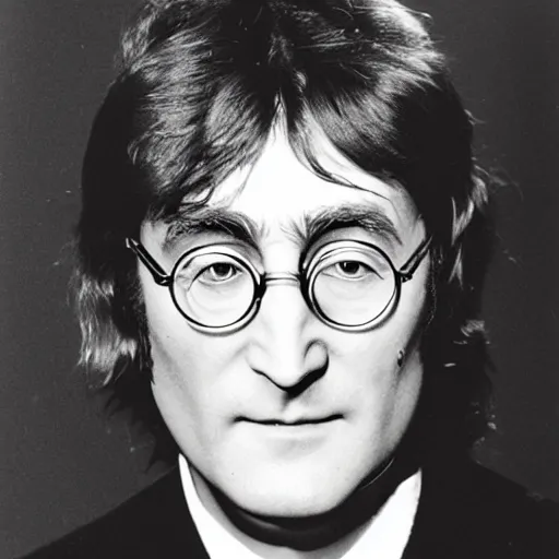 Prompt: John Lennon at age 63, studio photography