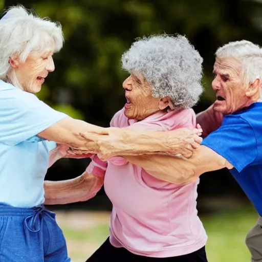 Image similar to fight at a retirement home