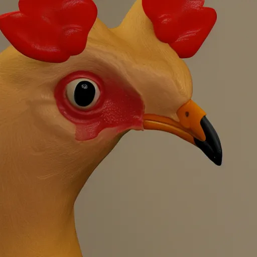 Image similar to a closeup shot of an antropomorphic chicken wearing a suit, photorealistic