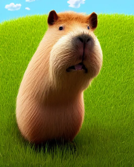 Prompt: a capybara on a white background, isometric 3d, ultra hd, character design by Mark Ryden and Pixar and Hayao Miyazaki, unreal 5, DAZ, hyperrealistic, octane render, cosplay, RPG portrait, dynamic lighting, intricate detail, summer vibrancy, cinematic