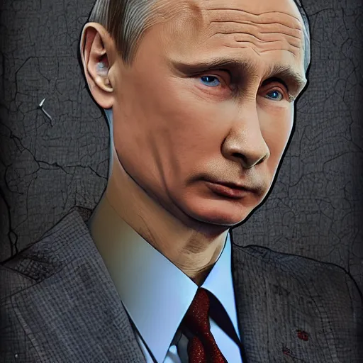 Prompt: vladimir putin became stupid ugly lovecraftian degenerate abomination, photo - realistic, color image, 2 k, highly detailed, horror