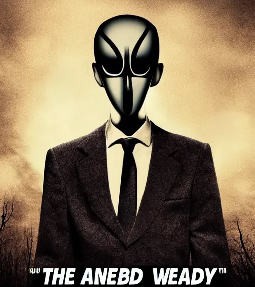 Image similar to a movie about slenderman, movie poster, horror movie, scary, hd