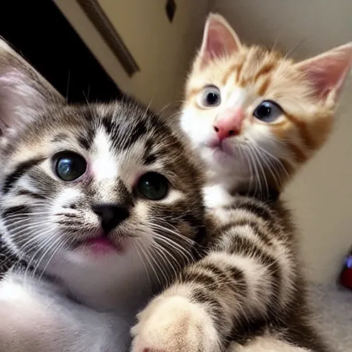 Prompt: Kitten selfie