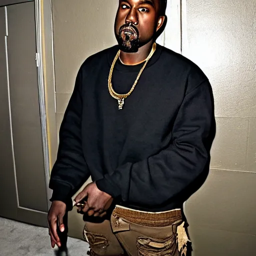 Image similar to kanye west in the backrooms