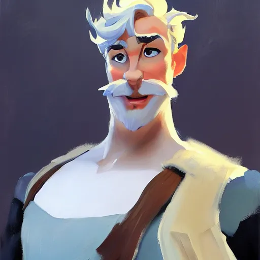 Prompt: greg manchess portrait painting of sven from frozen as overwatch character, medium shot, asymmetrical, profile picture, organic painting, sunny day, matte painting, bold shapes, hard edges, street art, trending on artstation, by huang guangjian and gil elvgren and sachin teng