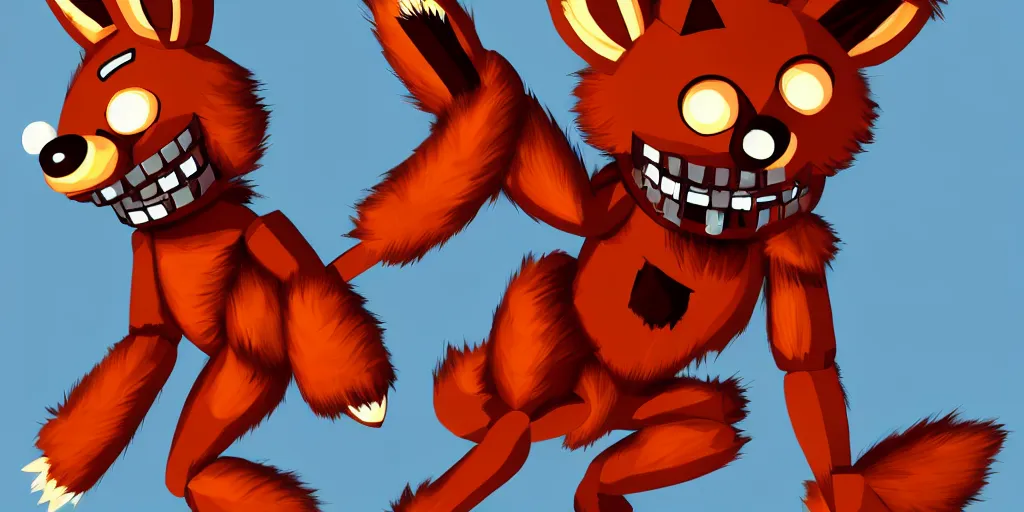 Image similar to Foxy from five nights at freddy's, concept art