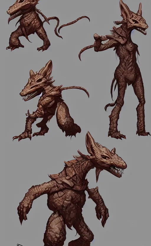 Image similar to kobold, artstation, character design, concept art