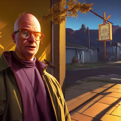 Image similar to highly detailed portrait reverend joy from the simpsons, in gta v, stephen bliss, unreal engine, fantasy art by greg rutkowski, loish, rhads, ferdinand knab, makoto shinkai and lois van baarle, ilya kuvshinov, rossdraws, tom bagshaw, global illumination, radiant light, detailed and intricate environment