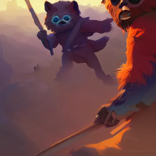 Prompt: hero world ewoks, behance hd by jesper ejsing, by rhads, makoto shinkai and lois van baarle, ilya kuvshinov, rossdraws global illumination