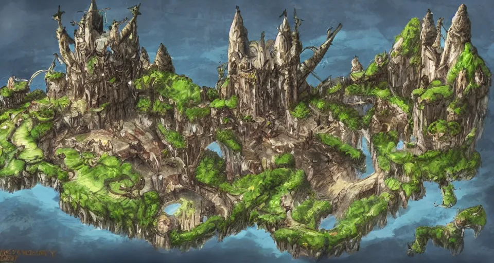 Image similar to fantasy world, concept art