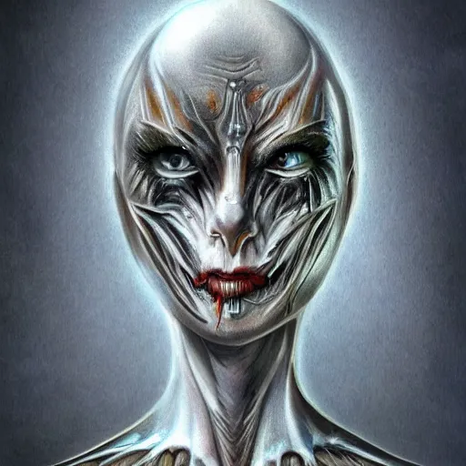 Image similar to https://s.mj.run/5e6bgH0udks, elegant, intricate, digital painting, airbrush painting, artstation, sharp focus, illustration, by HR Giger,