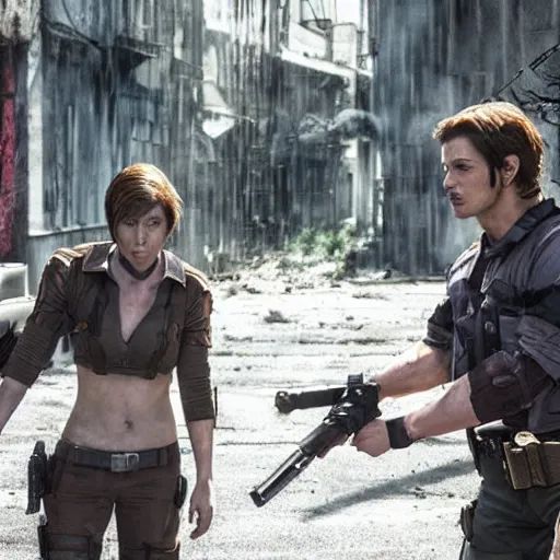 Image similar to a scene from a new resident evil live action movie