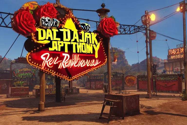 Prompt: 3d sculpt of an arched sign for a circus called 'the dark metal carnival', red dead redemption2, las vegas, artstaton, digital illustration